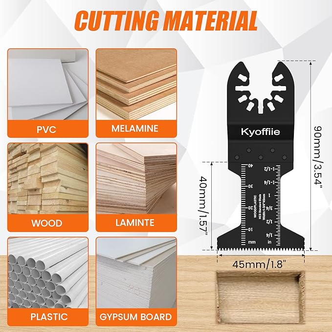 100Pcs Oscillating Saw Blades, 1-3/4" Quick Release Multi Tool Blades Kits Universal Oscillating Tool Blades Wood Plastic Multitool Blades Compatible with Dewalt Ryobi Makita Bosch Craftsman
