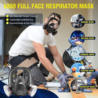 Reusable Half Face and Full Face Gas Mask with Activated Carbon Filter Against Organic Vapor/Dust/Chemical