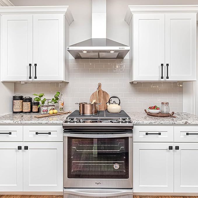 10 Pack 1.2 Inch Square Matte Black Drawer Knobs for Cabinets and Drawers