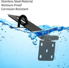 HOWDIA 180 Degree Hasp Lock Latch with Lock, 4 Inch Latch Lock with Screws and Padlock, Stainless Steel Pad Lock Latches Locking Latch Security Door Clasp Hasp for Shed/Gate/Storage Lock（Black）