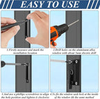 10 Pack Window Sash Locks, Cam Action Window Locks for Double Hung Window Latches Replacement, Black Sliding Window Parts and Hardware Latch Lock for Vertical and Horizontal Sliding Windows