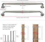 TUNNY 5 Pack Cabinet Handles-8.81"/224mm Screw Spacing Brushed Nickel Furniture Hardware Handles for Kitchen Cabinets Bedroom Dresser Wardrobe Cabinet Pulls