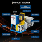 Electric Wire Stripper Machine, 0.06"-1" Automatic Wire Stripping Machine for Scrap Wire, 5 Channel Copper Wire Stripper Power Tool for Cable Recycling