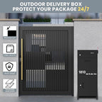 Package Delivery Boxes for Outside, Parcel Drop Boxes with Lock, Custom Address Stickers Package Drop Boxes for Outside is Weatherproof,Package Delivery Box for Porch,No Installation(15*18*43.5 in)