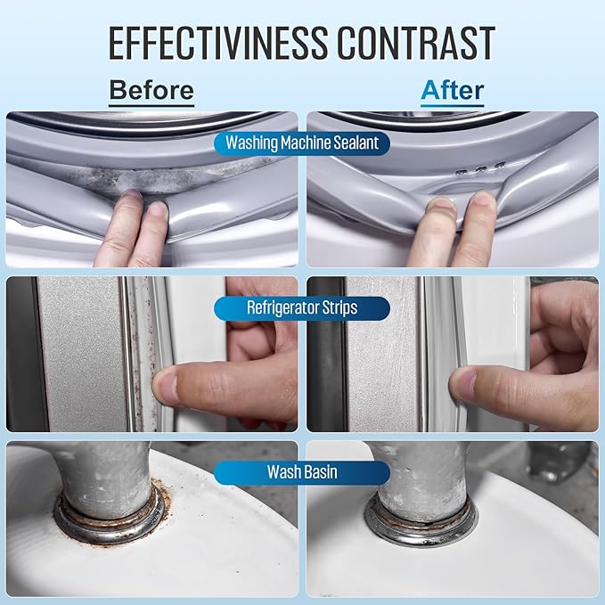 Home Cleaner Gel, Cleaner for Washing Machine, Refrigerator Strips, Household Shower, Kitchen Sinks, Walls, Tiles, Bathrooms- 10 fl oz