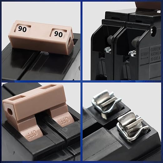 290 2-Pole 90-Amp Circuit Breaker, Type 3/4-Inch Plug-On Molded Case Circuit Breaker, Thermal Magnetic Protection, 10 KAIC, 120/240V, Fit for fit for Load Centers