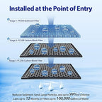 iSpring Whole House Water Filter System, Highly Reduces Sediment, Taste, Odor, and up to 99% Chlorine, 3-Stage w/ 20-Inch Sediment and Carbon Block Filters, Model: WGB32B, 1" Inlet/Outlet