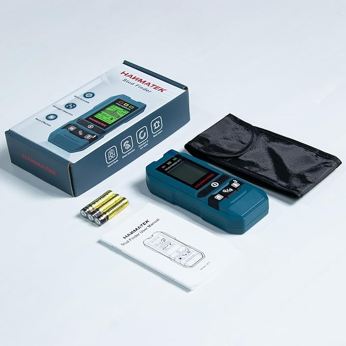 HANMATEK SF3 6-in-1 Stud Finder, High-Precision Wall Scanner for Wood, Metal, and Live AC Wires Detection – Ideal for Home Renovation and DIY Projects