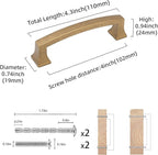 COTYKILEY 10 Pack 4 Inch(102mm) Antique Brass Kitchen Cabinet Handles Cabinet Pulls Vintage Drawer Pulls Aged Gold Bronze Kitchen Cabinet Hardware