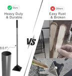 Walensee Steel Tamper 48 inch Steel Handle 10"x10" Garden Tamper with Rubber Grip for Laborsaving All-Steel Tamper Heavy Duty Ideal Tool for Leveling Ground Installing pavers and Repairing Blacktop