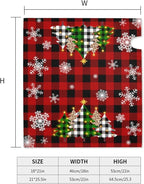 Christmas Tree Mailbox Covers Magnetic Red Black Buffalo Plaid Mailbox Post Cover Winter Snowflakes Post Wrap Standard Size 18 X 21