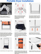 Portable Clothes Dryer, 110V -1600W Clothes Dryer, 67Inch -3 Tier Foldable Clothes Dryers Rack, Energy Saving Portable Dryer for Apartment, Indoor, Travel, RV