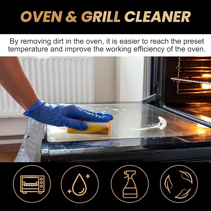 Oven And Grill Cleaner, Oven Rack & Grill Cleaner,Eliminates Thick Grease & Build Up, Odor And Grease Remover, 3.38 FL. OZ