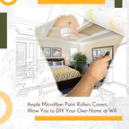 Leumoi 200 Pcs 4 Inch Mini Paint Roller Bulk Small Microfiber Roller Cover 1/2" Nap for Paint Brush for House Painting Supplies DIY Craft Home Wall Repair Tool Kit Set(Yellow)