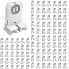 JESLED Non Shunted LED Tombstones - (Pack of 100) T8 Lamp Holder, UL Turn Type Tombstone Lampholder for T10 T12 LED Fluorescent Tube Replacement, Medium Bi-pin G13 Socket for Programmed Start Ballasts