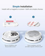 SITERWELL Smoke Detector, Smoke Detector 10 Year Battery with Photoelectric Sensor, Fire Alarm with Low Battery and Fault Warning for House and Bedroom, UL217-9th Listed, GS525A, 8 Packs