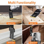 PECHAM 50PCS Titanium Oscillating Tool Blades, Universal Oscillating Multitool Blades Metal Cutting Quick Release for Hard Material Metal Nails Wood Plastic Fit Dewalt Rockwell Milwaukee Makita Bosch