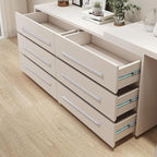 10 Pack 11.3 Inch(288mm) Hole Center Modern Matte White Cabinet Pull Handle Timeless Vanity Drawer Pull Handle Classic Cabinet Hardware for Kitchen Bathroom, Screws Included, M-White(11.3x10)