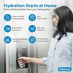 Inline Water Filter for Refrigerators & Ice Makers – Universal Refrigerator Water Filter Kit, 5-Min Easy Install, High-Capacity Filtration for Clean Water & Ice