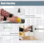 Kitchen Faucet, Black Kitchen Sink Faucets with Pull Down Sprayer, Single Handle Stainless Steel Faucets for Kitchen Sinks, Dual Function Spray Head, Farmhouse Kitchen Faucets