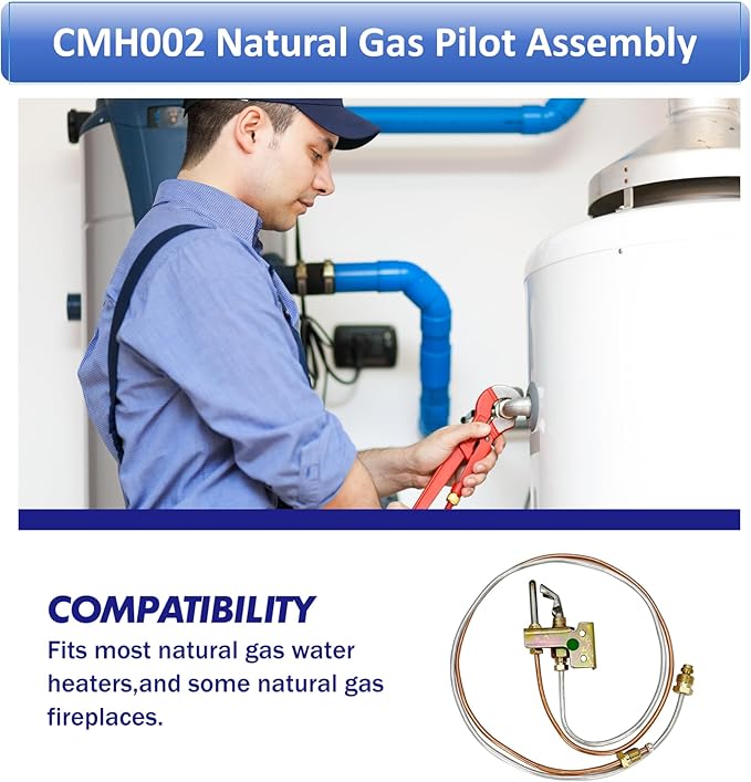 Long Term 24" Natural Gas Water Heater Pilot Assembely CMH002 Includes Pilot Thermocouple and Natural tubing