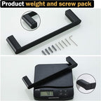 RANDOM 12 inch Matte Black Towel Bar Bathroom Hardware Accessories Modern Hand Towel Holder for Bathroom Kitchen SUS 304 Stainless Steel Towel Rack Contemporary Style Wall-Mounted.96026-2-12MB