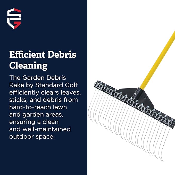 Standard Golf Garden Landscape Rake – 9” & 21" Head Garden Debris Rakes Combo | Elevate Your Outdoor Spaces with Precision and Efficiency | Ideal for Lawn and Garden Maintenance