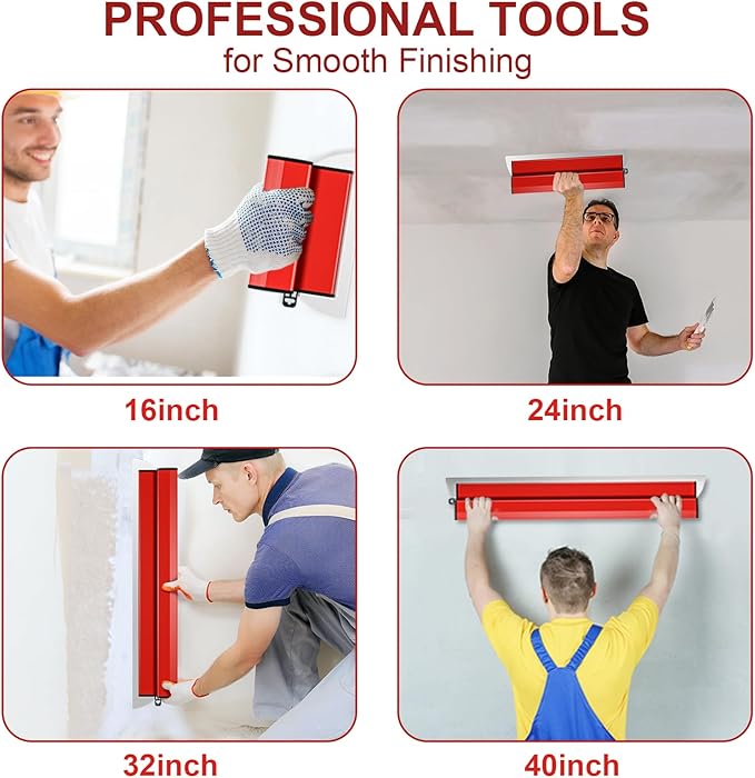 DEKEones 32Inch/80CM Skimming Blade, Stainless Steel Drywall Smoothing Spatula for Large Working Area Wall Decoration Construction Tool