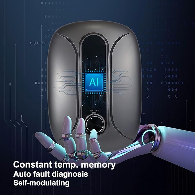 E65 Pro Pump-integrated Tankless Electric Water Heater 6.5kW 240V, LED Temp. Display with Big Knob Control, IPX4, Multi-protection, 1 Point of Use, 86-131℉ On Demand Under Sink Hot Water Heater