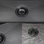 SHACO 33x22 Black Drop In Kitchen Sink, 33 Inch Large Top Mount Gunmetal Black Farmhouse Sink, Single Bowl Basin 16 Gauge SUS304 Stainless Steel Wet Bar Prep Sink