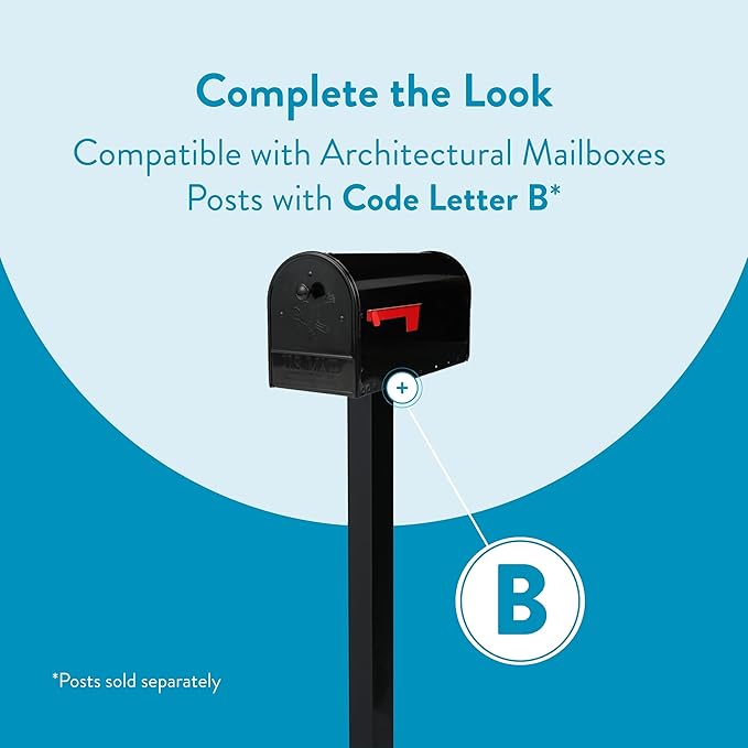 Gibraltar Mailboxes OM160BEC Outback Double Door, Large Capacity Mailbox, Black