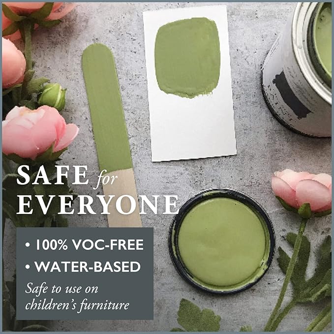 AMY HOWARD AT HOME Chalk-Based One Step Paint for Furniture, Cabinetry, Decor, Finish, and More | No Stripping, Sanding, or Priming | Medium Base | 16 Ounce | Dunavant Green