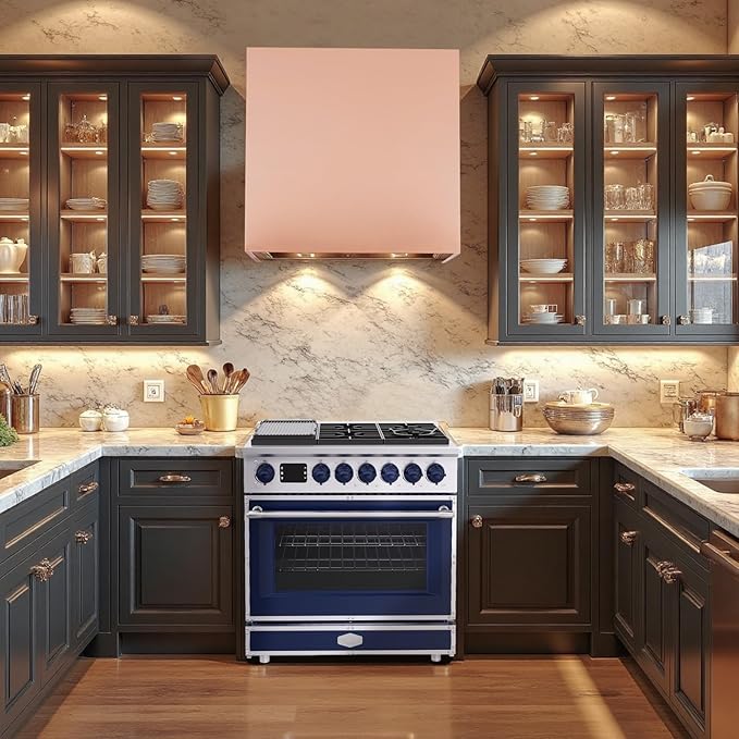 Akicon 36" Freestanding Gas Cooktop Oven Combo, Features 6 Sealed Burners, 5.2 Cu.ft Rapid Convection Oven, Convertible Fuel (NG/LP), Durable Cast Iron Grating (CBSCBSB1)