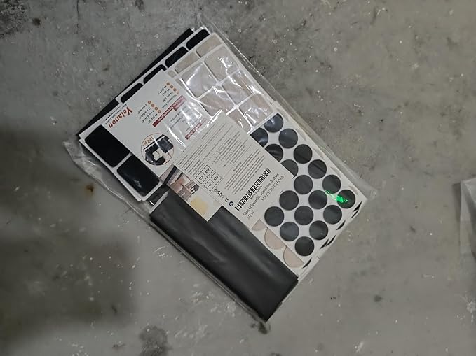 Yelanon Felt Furniture Pads -182 Pcs Premium Felt Pads for Chair Legs Furniture, Floor Protectors for Hardwood Floors,Black & Beige