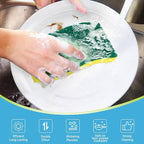 AIDEA XL Scrub Sponges Heavy Duty 12Count, Sponges for Dishes, Extra Large Sponge for Cleaning Kitchen and Household, Heavy Duty Sponge Safe for Non-Coated Cookware, Cleaning Power for Bathroom, House