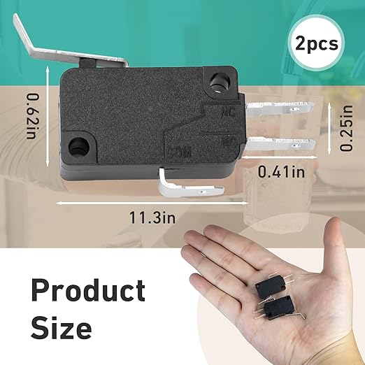 2 Pcs 7305150 Water Softener Rotor Position Switch Replacement for GE Kenmore Softener 7030705 7030713 9001800 WS21X10003 Models(Black)