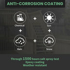 Wood Screws 3 Inch, FIXLINK Deck Screws #10 x 3, 105 PCS, Epoxy Coated, T25 Star Bit Above 1500 Hour Salt Spray Coating Outdoor Decking Screws Excellent Rust Resistant for Wood Fence, Green