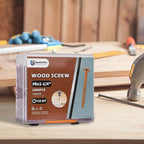 Deck Screws 1-1/4 Inch, 1000 Pcs Wood Screws#8 x 1-1/4", Rust Resistant, Epoxy Coated Exterior Wood Screw, Torx/Star Drive Head Outdoor Screws, Includes 2 Pcs T25 Star Bits, Brown