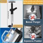 Toilet Plungers for Bathroom, Air Toilet Plunger Drain Blaster with Real-Time Barometer, High Pressure Toilet Plunger Heavy Duty for Bathroom,Kitchen Sink,Floor Drain,Toilet Clogged