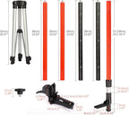 Telescoping Pole, Telescoping Laser Level Support Pole with Tripod and Mount for Lasers Level of Rotary and Line Lasers