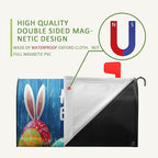 Easter Bunny Mailbox Cover Magnetic Standard Size 21 x 18 Rabbit Colorful Eggs Mailbox Covers Wraps Blue Spring Post Letter Box Cover for Home Garden Yard Decor