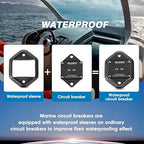 GLOSO Circuit Breaker E94 Panel Mount T1 Auto Reset for Marine Automotive Truck (150A)