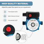 115V Water Recirculating Pump 3/4 Inch Circulating Water Pump for Water Heater System(RS15-6 Blue)