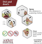 The Army Painter Color Primer Spray Paint, Leather Brown, 400ml, 13.5oz - Acrylic Spray Undercoat for Miniature Painting - Spray Primer for Plastic Miniatures