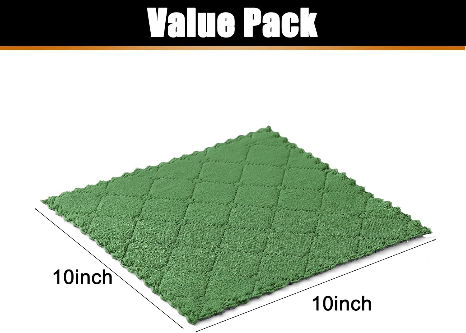 Mordimy 24 Pack Kitchen Cloths Dish Towels (10" x 10", Dark Grey & Grass Green), Super Soft and Absorbent Dish Cloths, Coral Velvet Microfiber Cleaning Cloth, Nonstick Oil Fast Dry Dishcloths