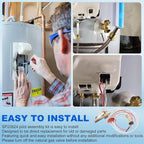 SP20824 Pilot Burner Assembly Kit, SP21058 Natural LP Thermopile Senor Compatible with Rheem, Ruud and Richmond Water Heaters, NG with LP Orifice