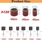 Sanding Drum Set for Dremel Rotary Tools-Includes 120 Aluminum Oxide Sanding Sleeves for Drum Sanders(120Grit) and 12 Drum Mandrels-Sanding Bits Tool Accessories with Box