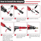 Beaspire Cordless Drill Electric Rivet Nut Drill Adapter Kit, Rivet Nut Tool Kit Including 10 Mandrel and 50Pcs Assorted Rivet Nuts, Rugged Carrying Case