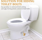 2PCS Toilet Bolt Covers Decorative, Ceramic Toilet Bolt Caps for Bottom Screws, Easy to Install Cute Bathroom Decor, Animal-Shaped Bowl Screw Cover Set Protectors for Modern Home (Gold, Elephant)