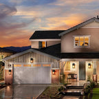 tewei Outdoor Lights for House, 11IN Black Exterior Light Fixtures Anti-Rust Waterproof Outdoor Wall Lantern, Outside Wall Sconce with Clear Glass Shade for Garage, 2 Pack